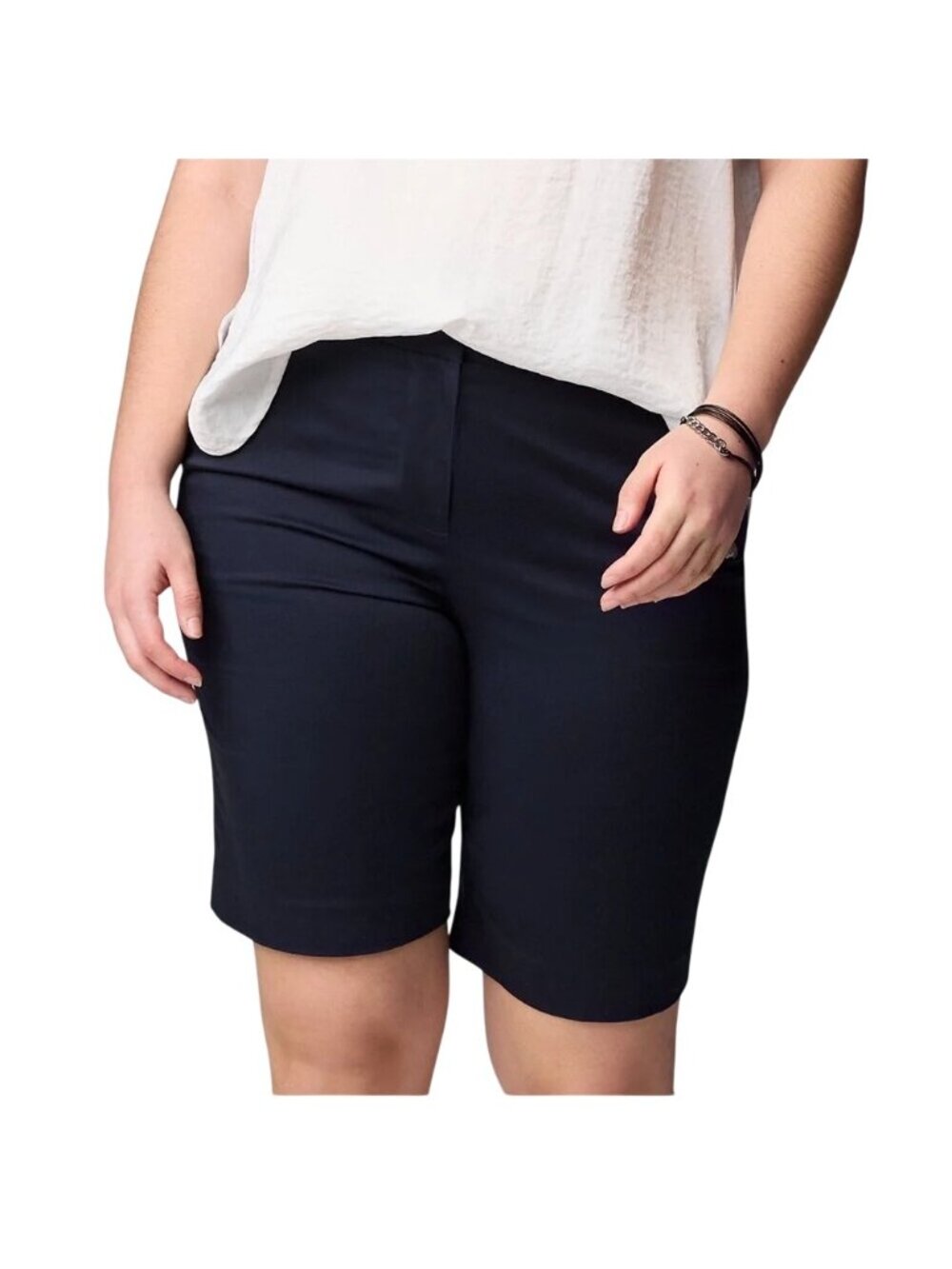 Simply Vera Vera Wang Functional City Shorts Size 4 Flat Front Minimalist NEW